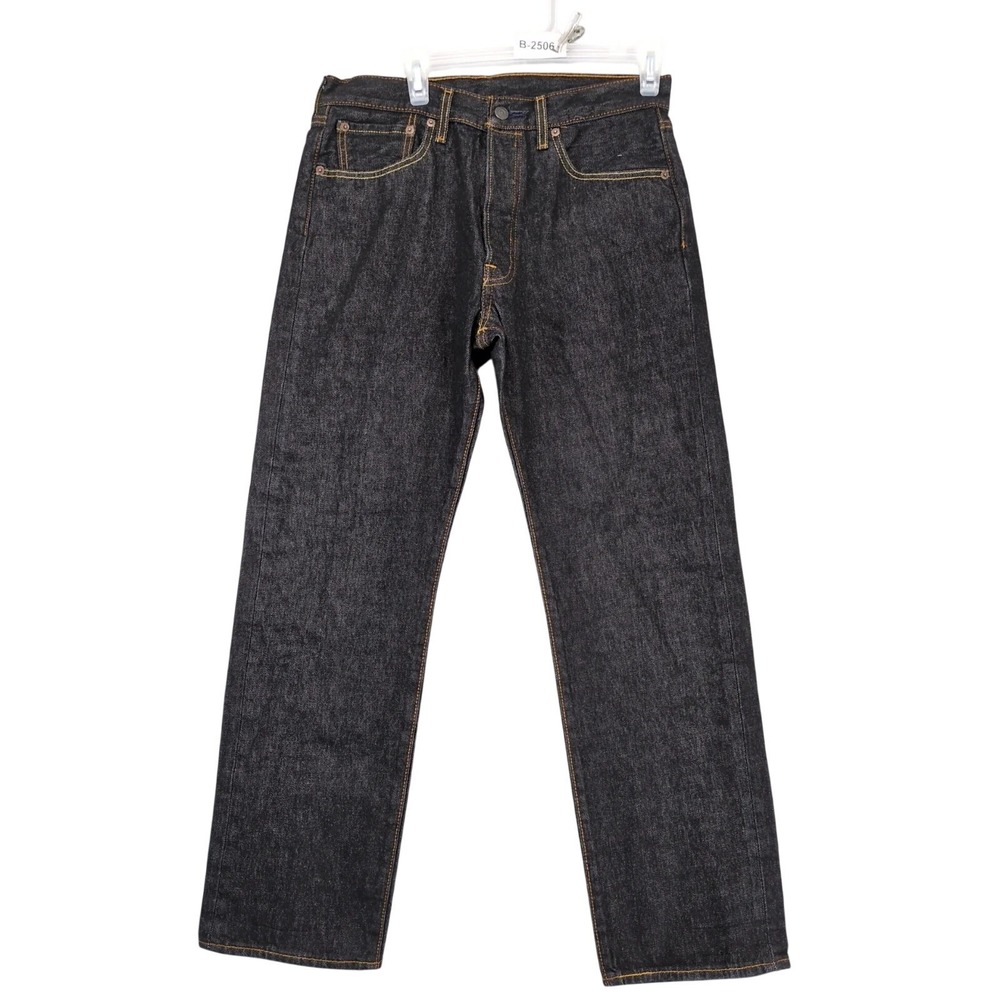Levi's 501 Black Original Straight Jeans Mens 32x30 Button Fly Western Skater